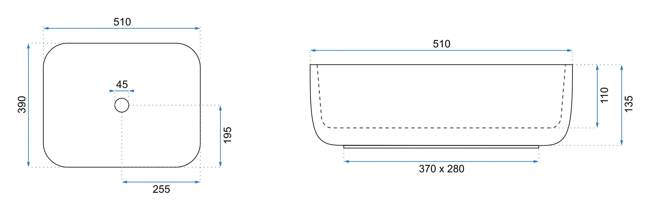 Lavabo Da Appoggio Rea Demi Slim
