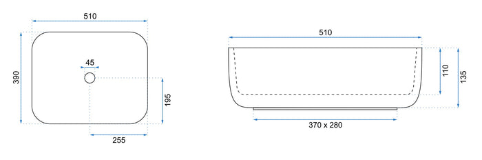 Lavabo Da Appoggio Rea Demi Slim