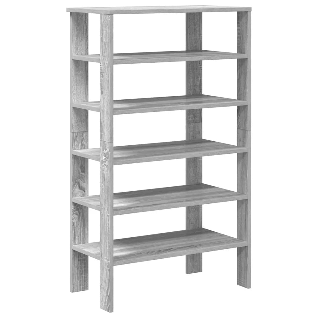 Scarpiera-Scaffale per scarpe Grigio Sonoma 61x32x105 cm in Truciolato
