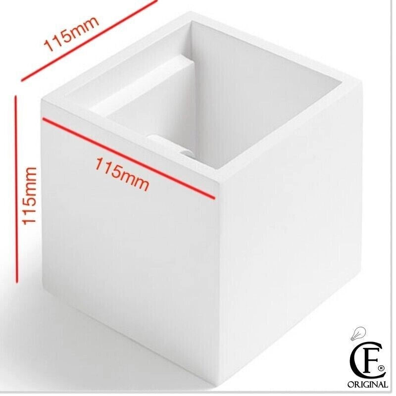 Applique in gesso dal design moderno con forma di cubo attacco per lampadine G9