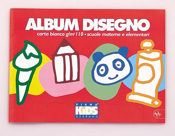 ALBUM DISEGNO PIGNA KIDS 24X33 20FOGLI BIANCHI PER SCUOLE ELEMENTARI E MATERNE