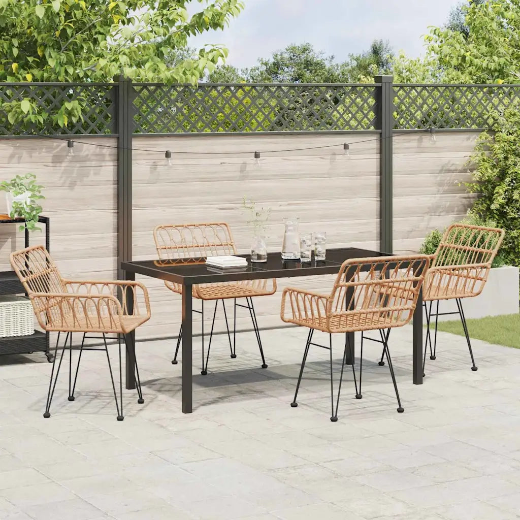 Set da Pranzo per Giardino 5 pcs Marrone 3379180