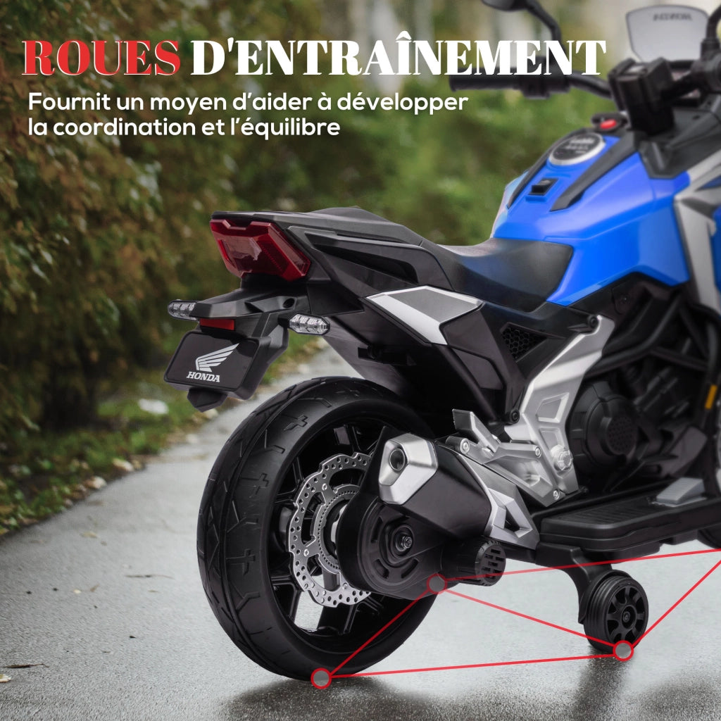 Moto elettrica per bambini ¨C zephmum ¨C 3-6 anni, con musica, fari blu