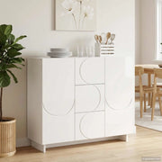 Credenza Bianco Lucido 85,5 x 31 x 75 cm Legno ingegnerizzato 8011553