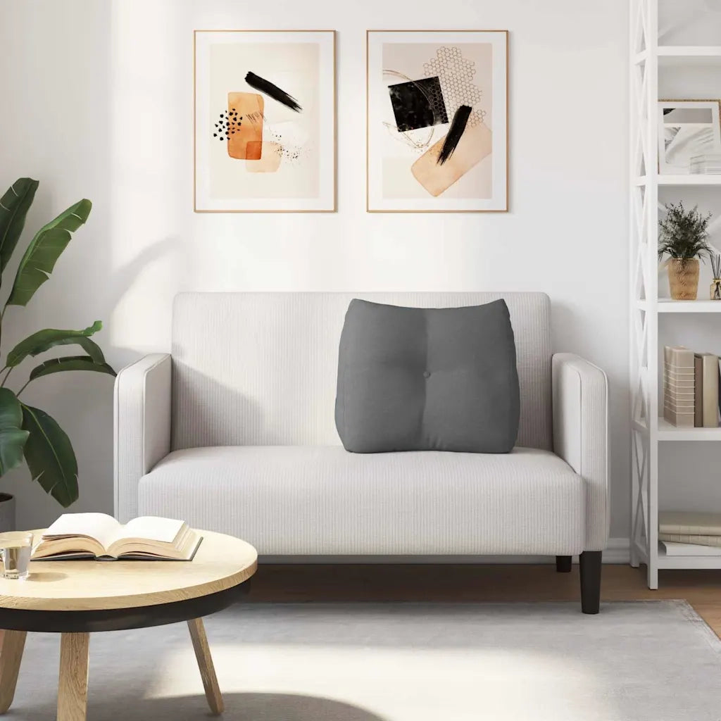 Cuscino per Schiena | Cuscino dorsale Grigio scuro 60 x 24 x 50 cm Tessuto