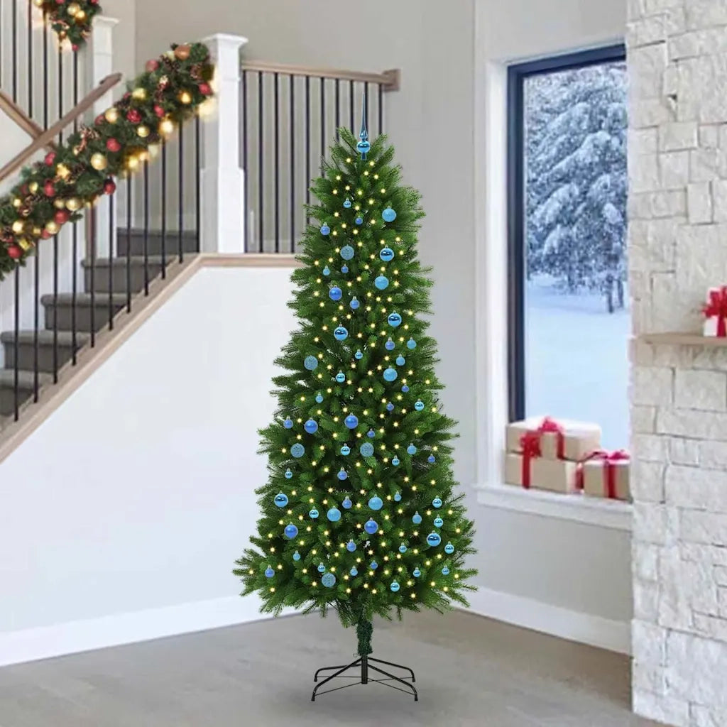 Albero di Natale | Decorazioni natalizie con 300 LED con supporto Verde 240 cm PE