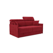Miryam Divano letto con poggiatesta reclinabili e comfort maxi - design compatto in morbido tessuto smacchiabile T31 149 cm rosso