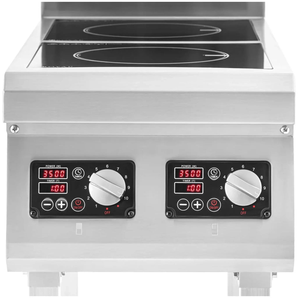 Piano cottura a induzione su gambe 2 x 20 cm 10 livelli di potenza timer acciaio inox 14_0008805