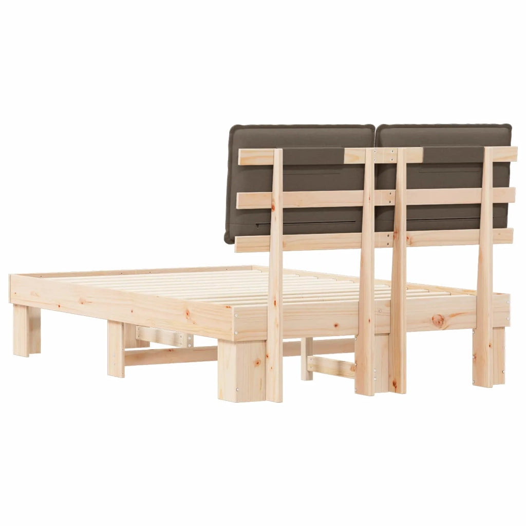 Letto con Testiera Rivestita Talpa 120 x 190 cm Pino massello 877297
