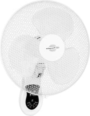 Pannello di Controllo a Parete per Ventilatore 3 Livelli Testa Rotante Multifunzione Timer 40 W Plastica - WF0242