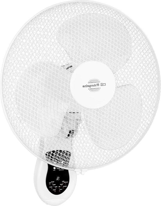 Pannello di Controllo a Parete per Ventilatore 3 Livelli Testa Rotante Multifunzione Timer 40 W Plastica - WF0242