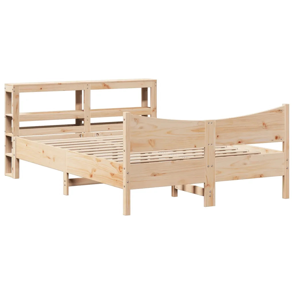 Giroletto con Testiera 150x200 cm in Legno Massello di Pino 3306300
