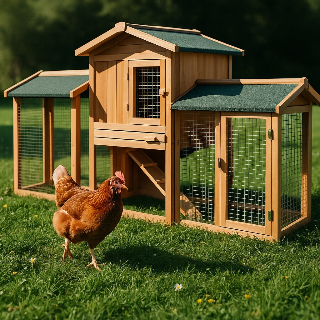 Conigliera XXL con recinto esterno per conigli lepri e piccoli animali