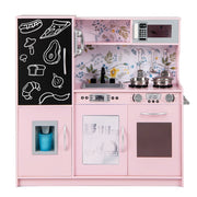 Set da cucina per bambini da 1 82 x 24 x 80 cm esperienza immersiva bordi arrotondati stile moderno MDF rosa e nero 20_0011624
