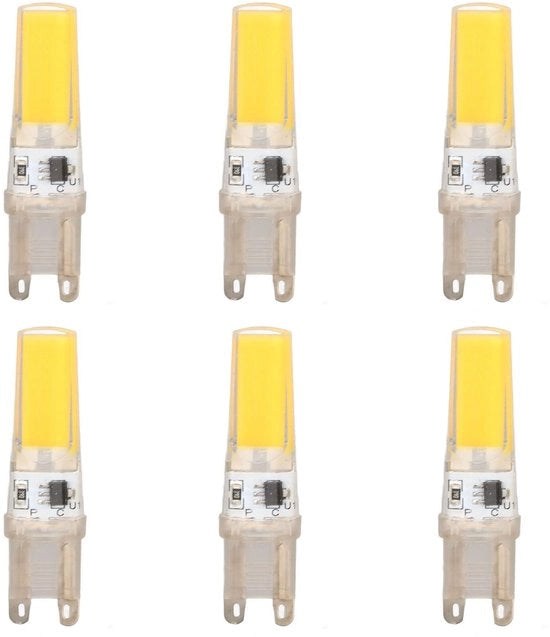 Lampada LED G9 Dimmabile 9W - 6 Pezzi - 500 Lumen - Senza Flicker - 360° Campo di Illuminazione - Luce Calda/Bianca - Lampada LED
