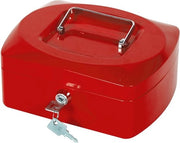 Cassetta di denaro 20,32 cm - Rosso con Cilindro di sicurezza