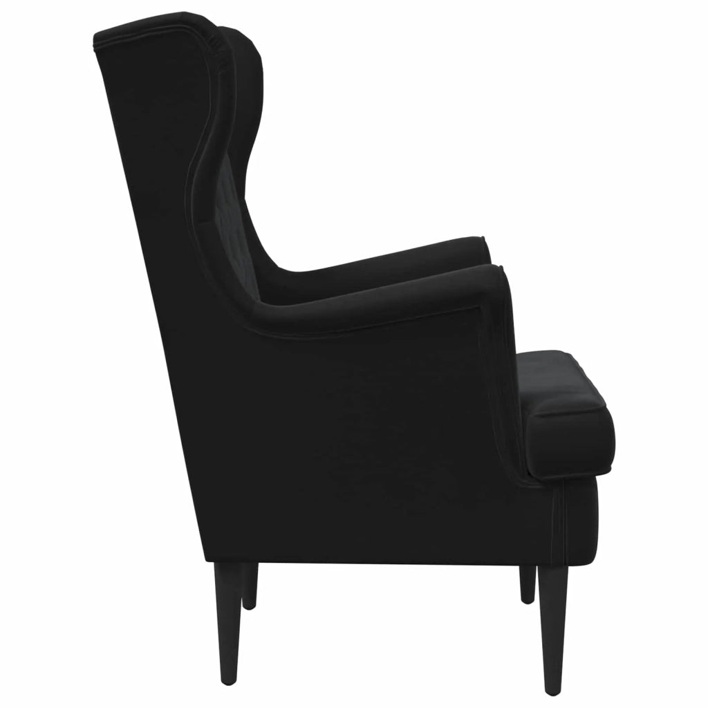 Divano Sedia-Poltrona-Poltroncina Nero Velluto 541004