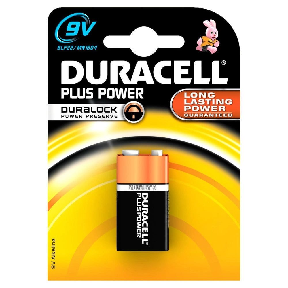 Trade Shop - Duracell Long Lasting Power Batteria Pila Alkalina 9v Transistor -