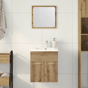 Set Mobili da Bagno 2 pz Rovere Artigianale Legno Multistrato