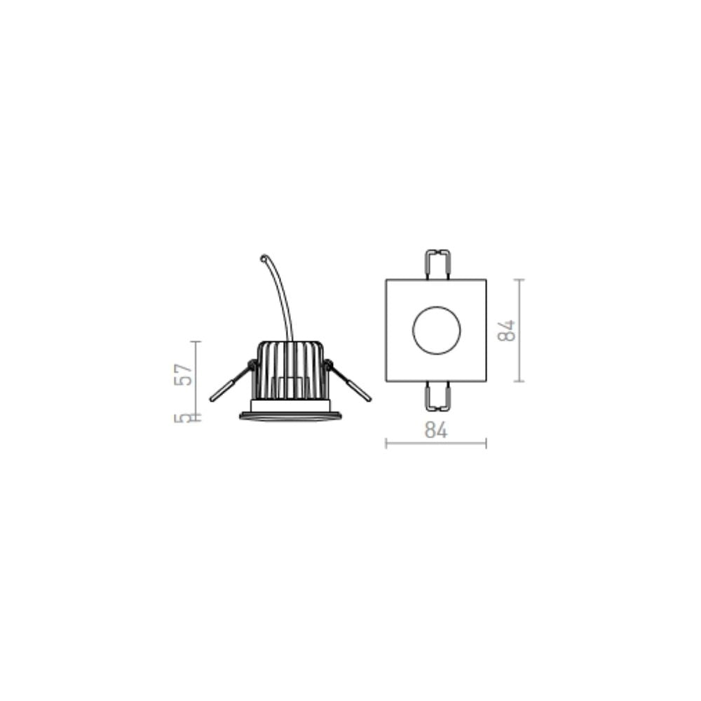 Faretto WATERBOY SQ cromo 230V LED 10W 40° IP65 3000K