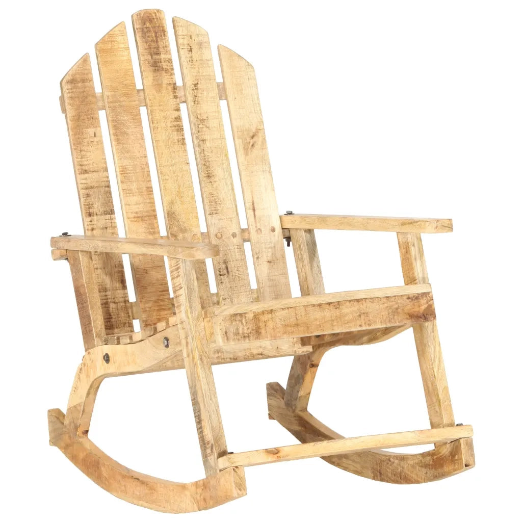 Sedia a Dondolo da Giardino in Legno Massello di Mango 285883