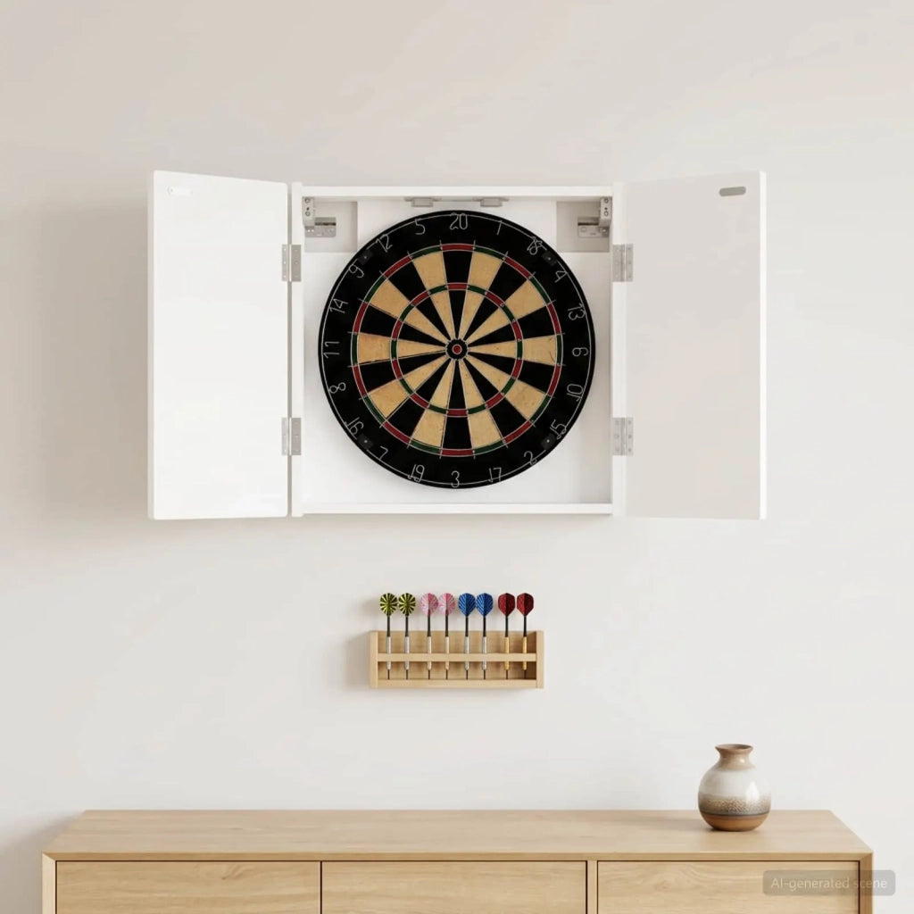 Armadio per Dartboard DELFT Bianco 52,5 x 10,5 x 53,5 cm 897105