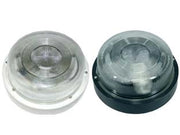 PLAFONIERA TONDA IN POLIPROPILENE SENZA GABBIA  max 60w IP44  ø 200x90h. colore nero