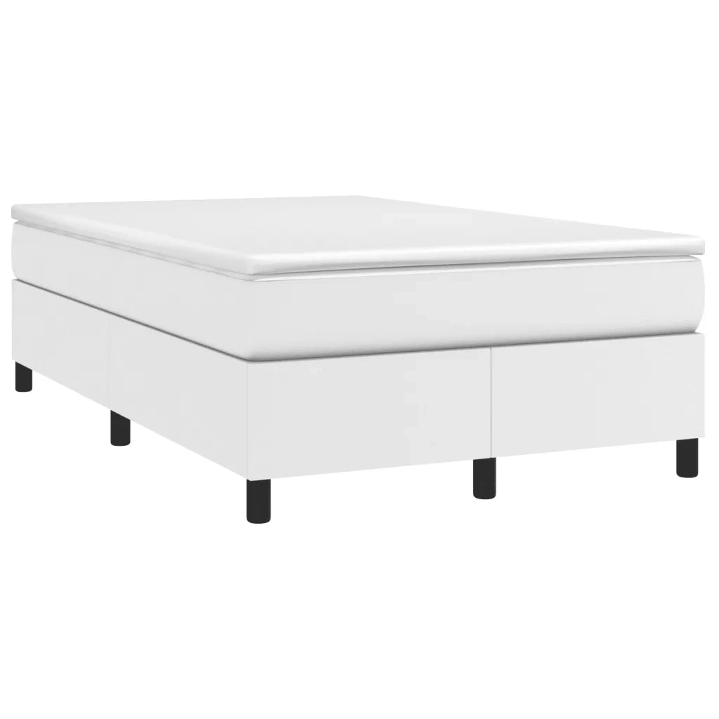 Giroletto a Molle con Materasso Bianco 120x190 cm in Similpelle