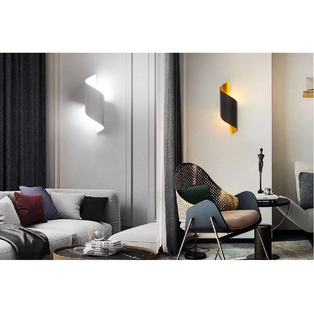 Trade Shop - Applique Da Parete Led Attacco G9 Doppia Luce Lampada Design Moderno Spirale E53 -