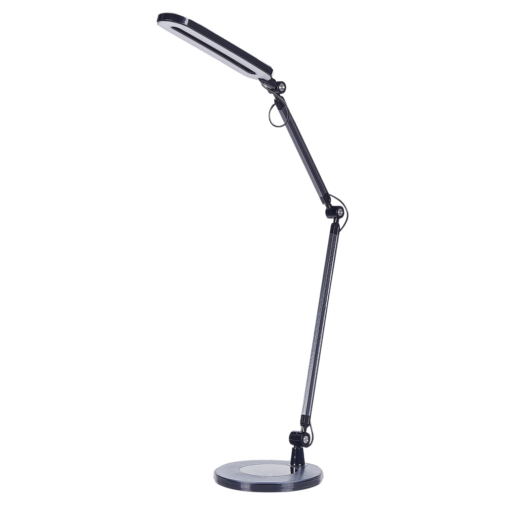 Lampada da tavolo nero LED intensità variabile braccio regolabile stile moderno cameretta ufficio