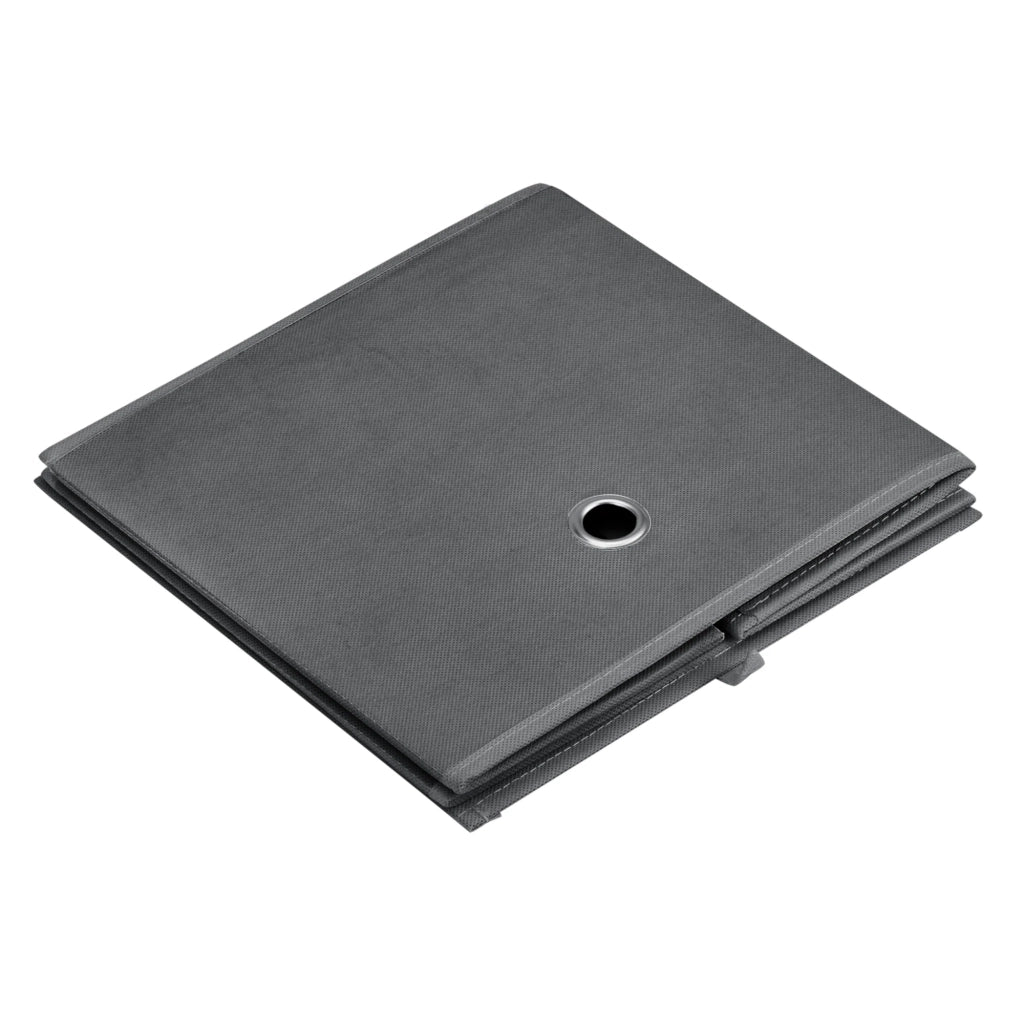 Set di 10 scatole portaoggetti in tessuto non tessuto 28 x 30 x 30 cm grigio scuro 03_0006546