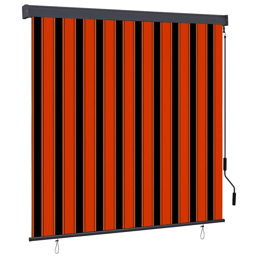 vidaXL Tenda a Rullo Esterna Arancione e bianco 180 x 250 cm Tessuto