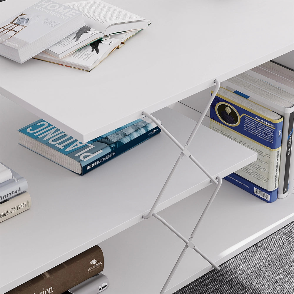 Vicco Tavolino da salotto Bianco 100 x 50 cm
