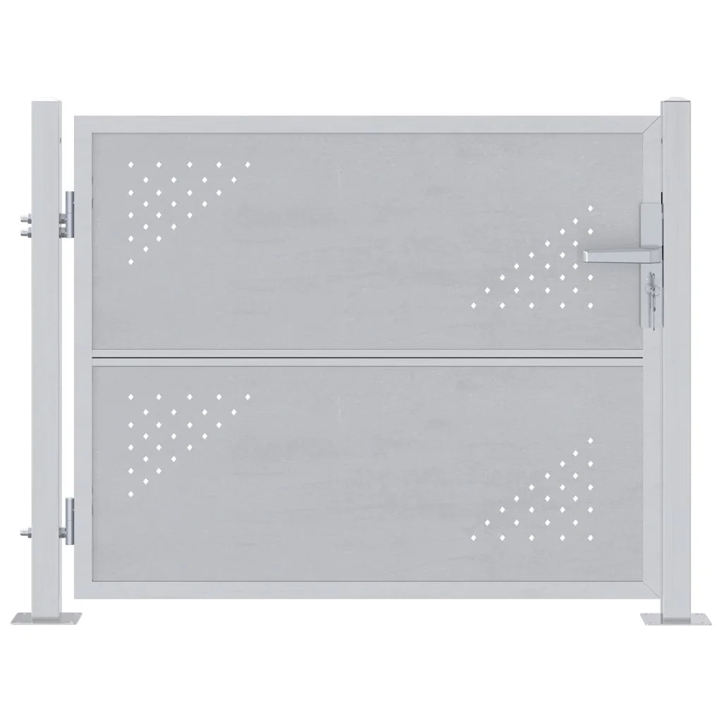 Cancello da giardino Argento 85 x 70 cm Acciaio inossidabile 3402574
