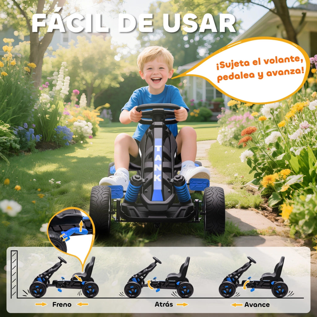 Pedales para Ni?os con Embrague Autom¨¢tico ¨C zephmum ¨C Blu Metallo