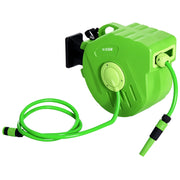 Porta tubo da parete con avvolgitubo automatico ¨C zephmum ¨C Verde, 20+2 m, 180¡ã