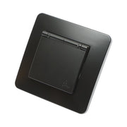 Presa schuko da incasso nera 220V, 16A, PC con coperchio protettivo IP44 80x80mm