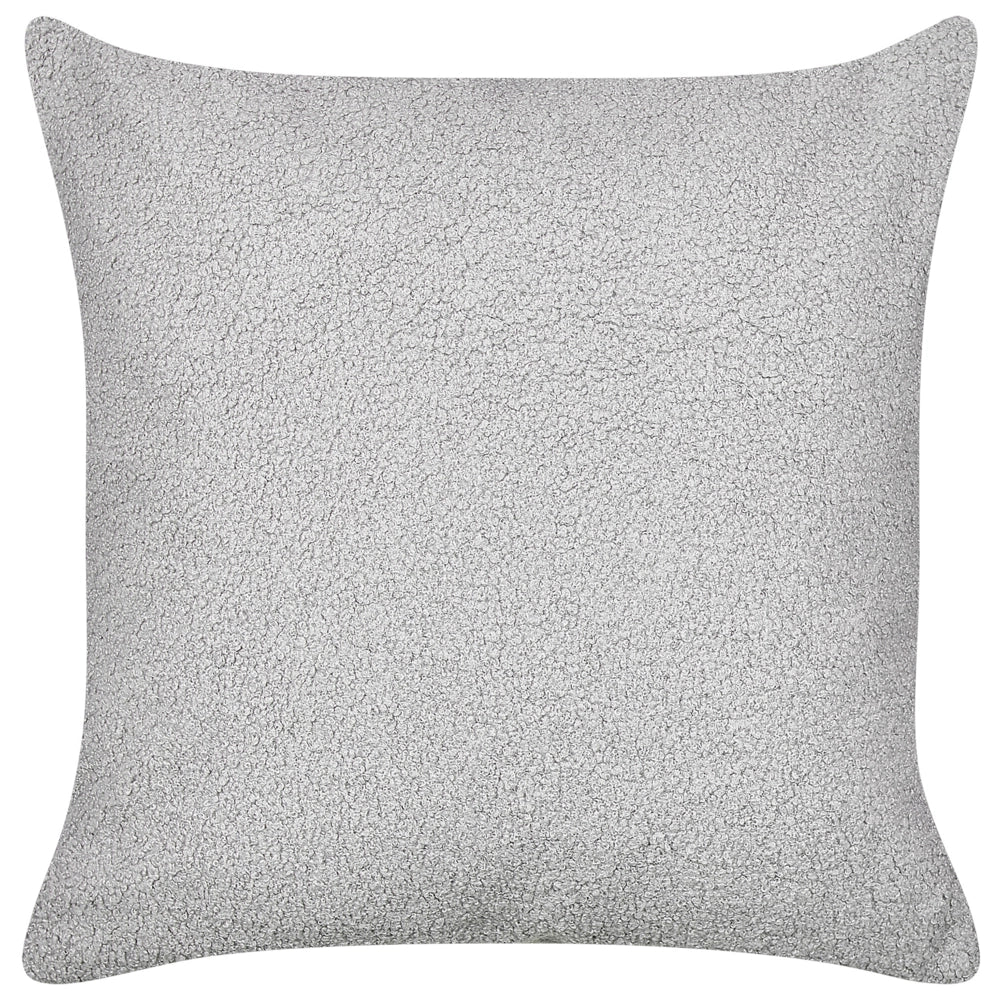 Set di 2 cuscini decorativi Grigio Boucle 45 x 45 cm fodera rimovibile con cerniera Accessori decorativi Boho