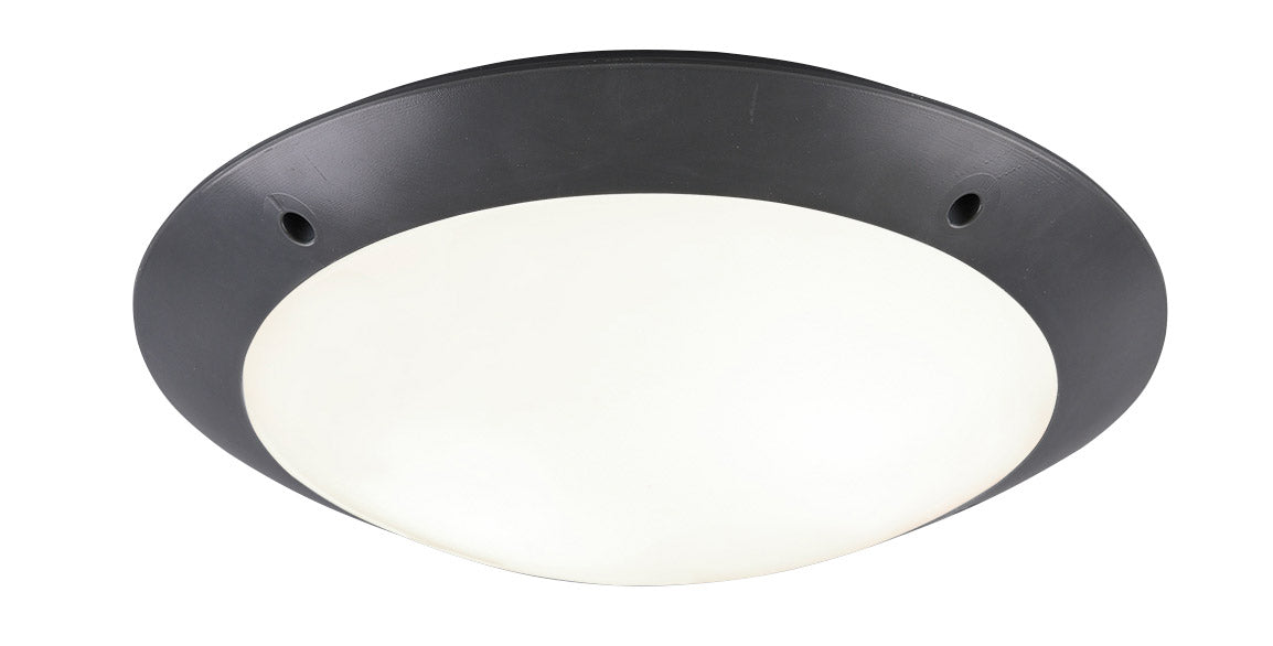 Plafoniera da Esterno Attacco E27 in Plastica Antracite