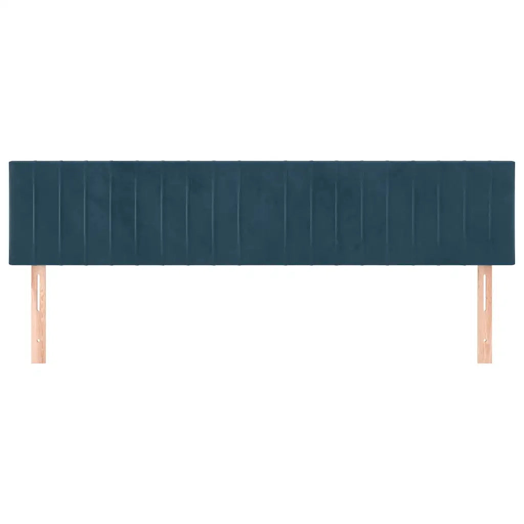 Testiere 2 pz Blu Scuro 100x5x78/88 cm in Velluto