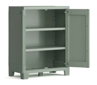 Armadio da Giardino 2 Ripiani 80x44x100 cm Keter Planet Outdoor Basso Grigio e Verde