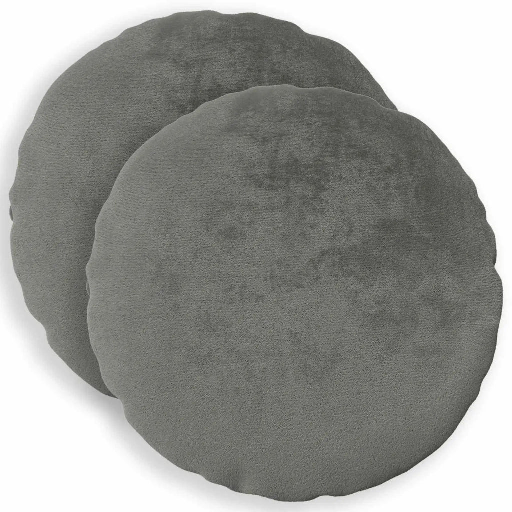 Federa 2 pcs HEERLEN Grigio Scuro Ø 40 cm Flanella 922459