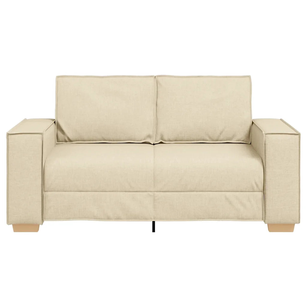 Divano a 2 posti Crema 160x78x84 cm Tessuto 4104977