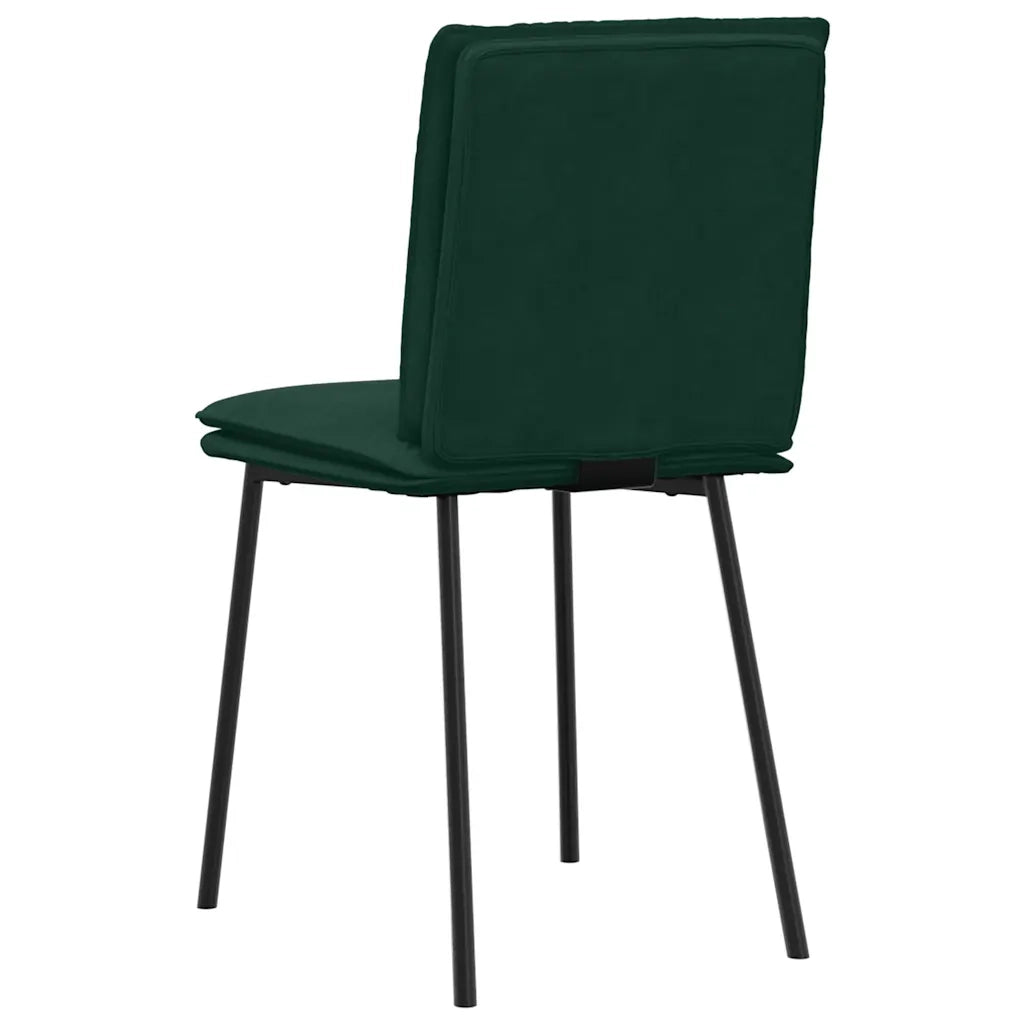 Sedie da Pranzo 2 pz Verde Scuro in Velluto 4101246