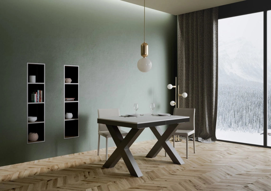 Tavolo Allungabile 120-380x90x77 cm Traffic Evolution Bianco Frassino