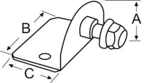 SUPPORTO INOX A SQUADRA P.ESTERNO Ø mm.8