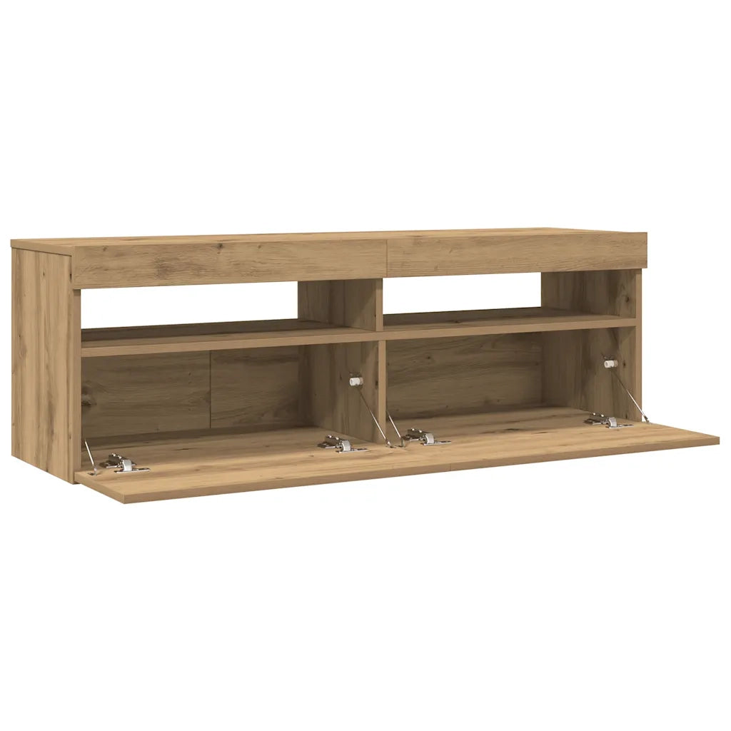 vidaXL Mobile Porta TV con LED Artigianale 120x35x40 cm Multistrato