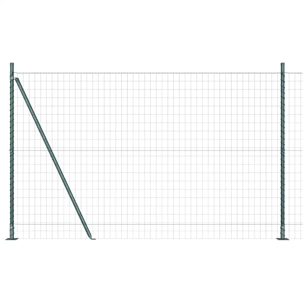 Recinzione con Posto Verde 1,4 x 10 m Acciaio e PVC