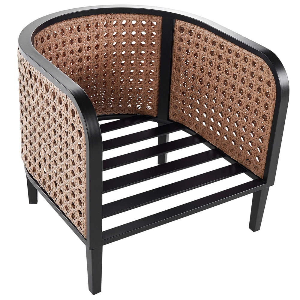 Set da giardino in metallo con divano 2 posti tavolino 2 poltrone Alluminio con cuscini idrorepellenti ad Intreccio viennese e schienale PE rattan Bianco sporco