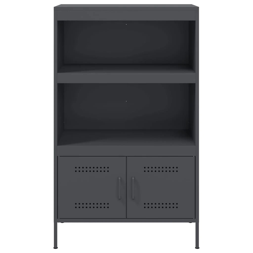 Buffet credenza cassettiera armadio mobile contenitore organizer cucina soggiorno salotto alto 68 x 39 x 113 cm acciaio antracite 02_0032212